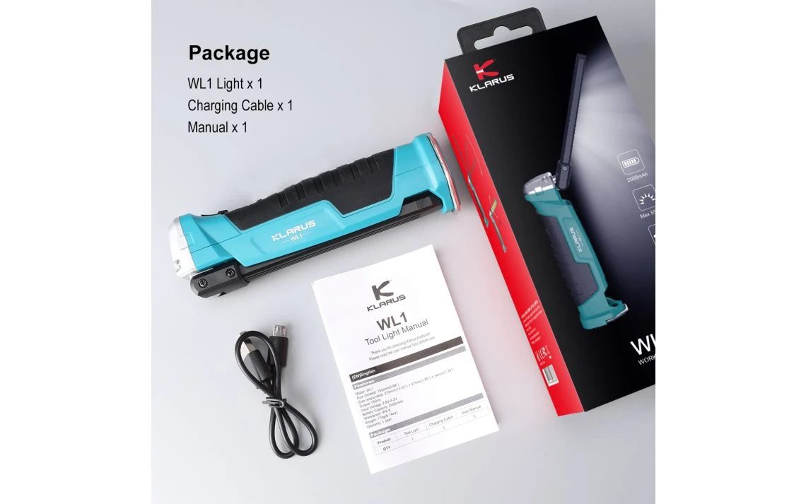 Klarus WL1 Folding 550 Lumen Rechargeable Work And Camping Light - Image 17