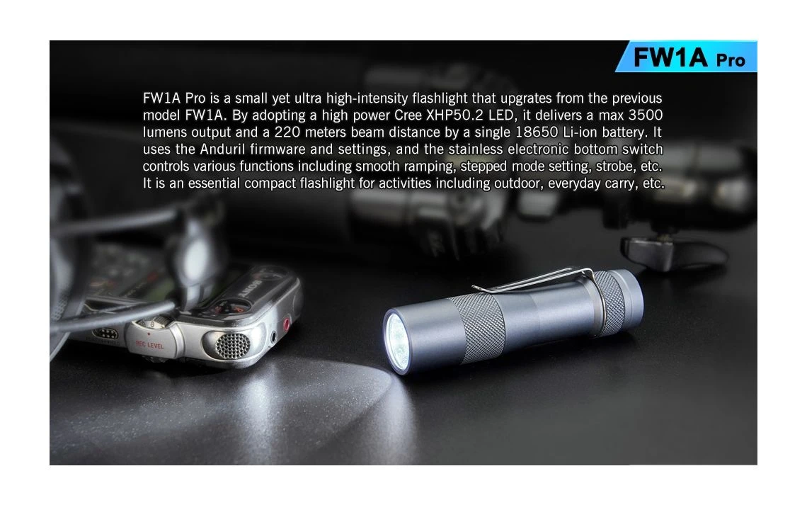 Lumintop FW1A Pro Compact 3500 Lumen 220m Throw LED Torch - Image 6