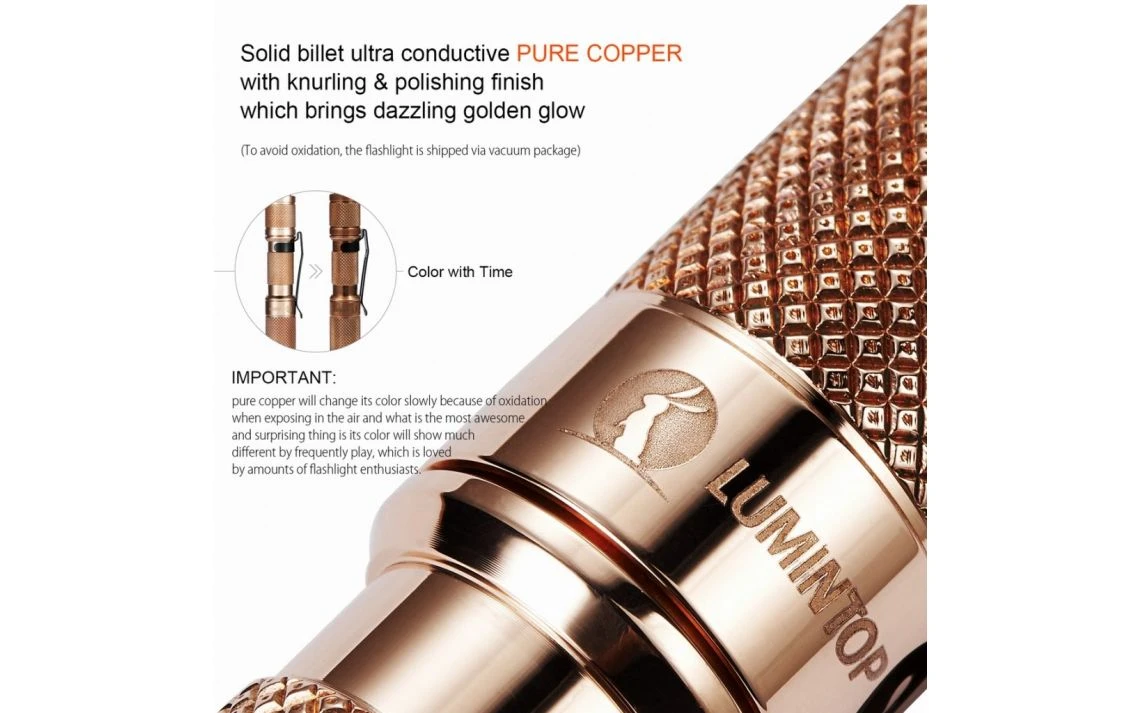 Lumintop Tool AAA Copper Keychain Flashlight 11 Lumintop Tool AAA Copper Keychain Flashlight - Image 9