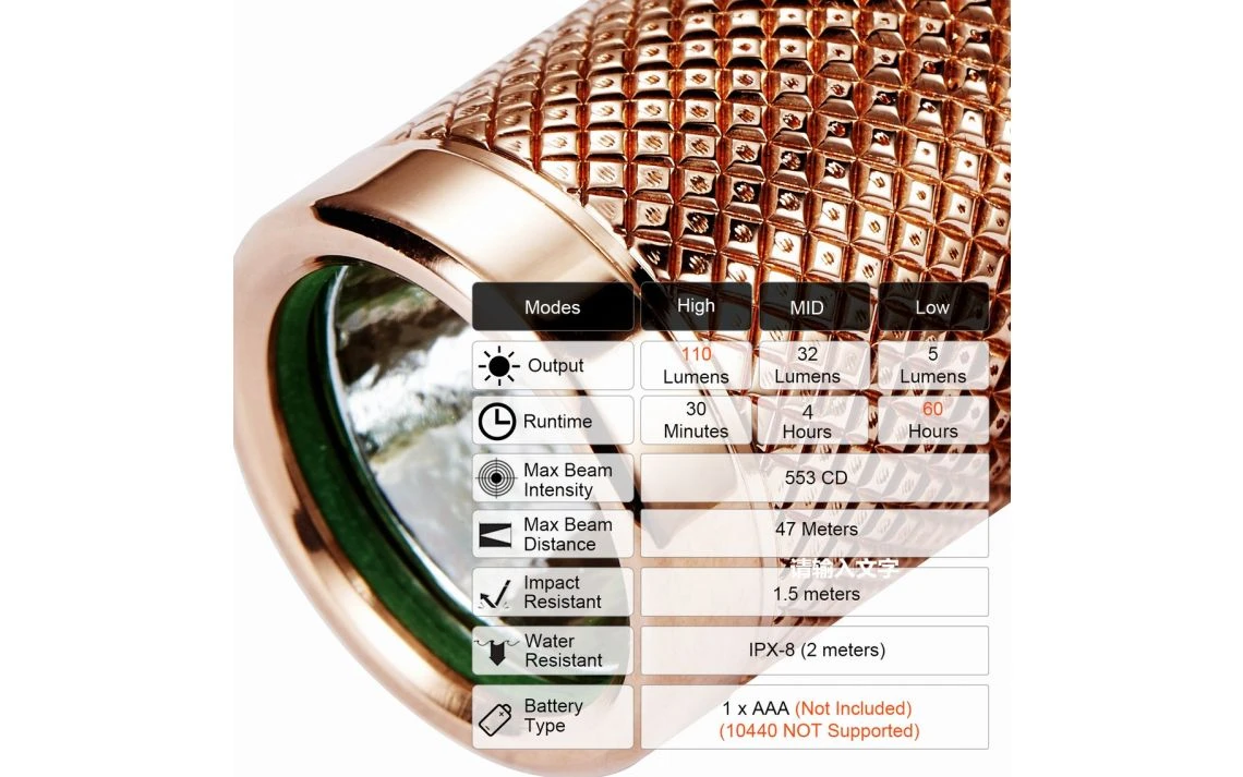 Lumintop Tool AAA Copper Keychain Flashlight 13 Lumintop Tool AAA Copper Keychain Flashlight - Image 11