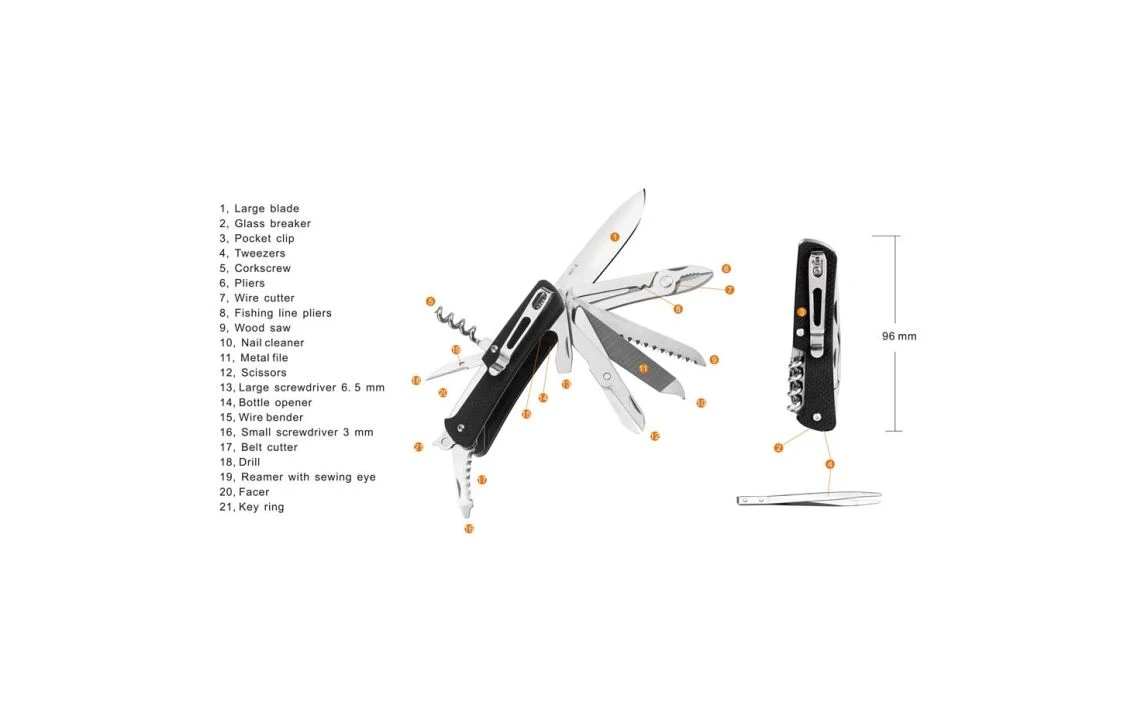Ruike M61-B Rescue Folding Knife And Multitool 5 Ruike M61-B Rescue Folding Knife And Multitool - Image 3