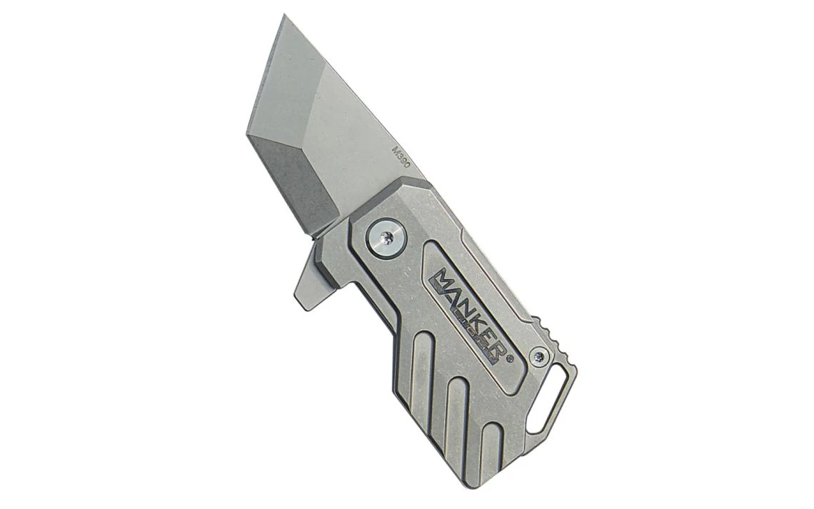 Manker Elfin Stonewash Titanium Handle Liner Lock Folding Knife - Image 2