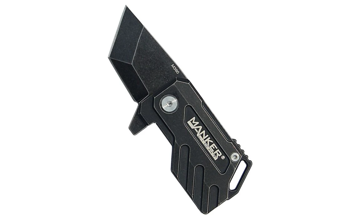 Manker Elfin Stonewash Titanium Handle Liner Lock Folding Knife - Image 3