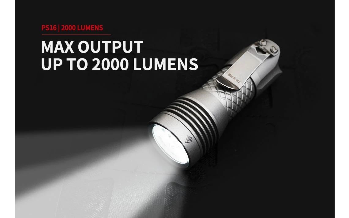 MecArmy PS16 Compact 2000 Lumen Stainless Steel EDC Torch - Image 11