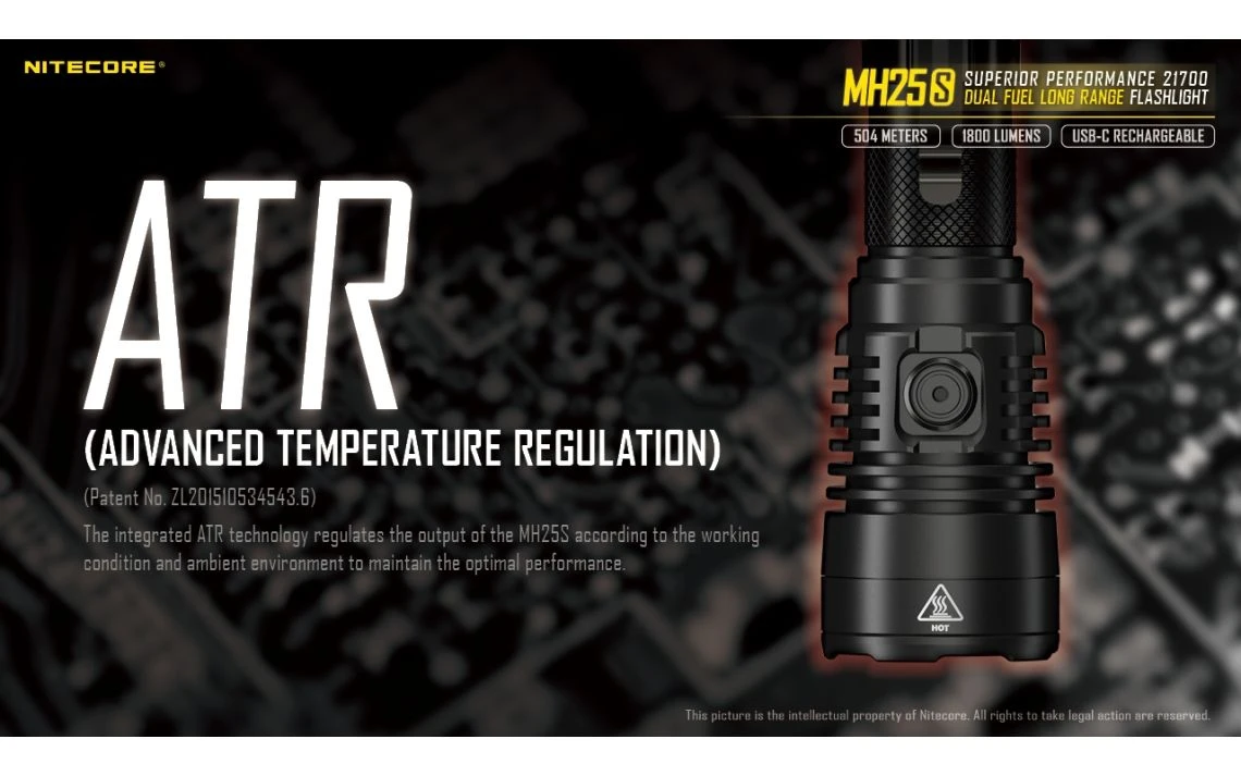 Nitecore MH25S Kit Powerful 1800 Lumen 504m Long Range Tactical Torch 24 Nitecore MH25S Kit Powerful 1800 Lumen 504m Long Range Tactical Torch - Image 22