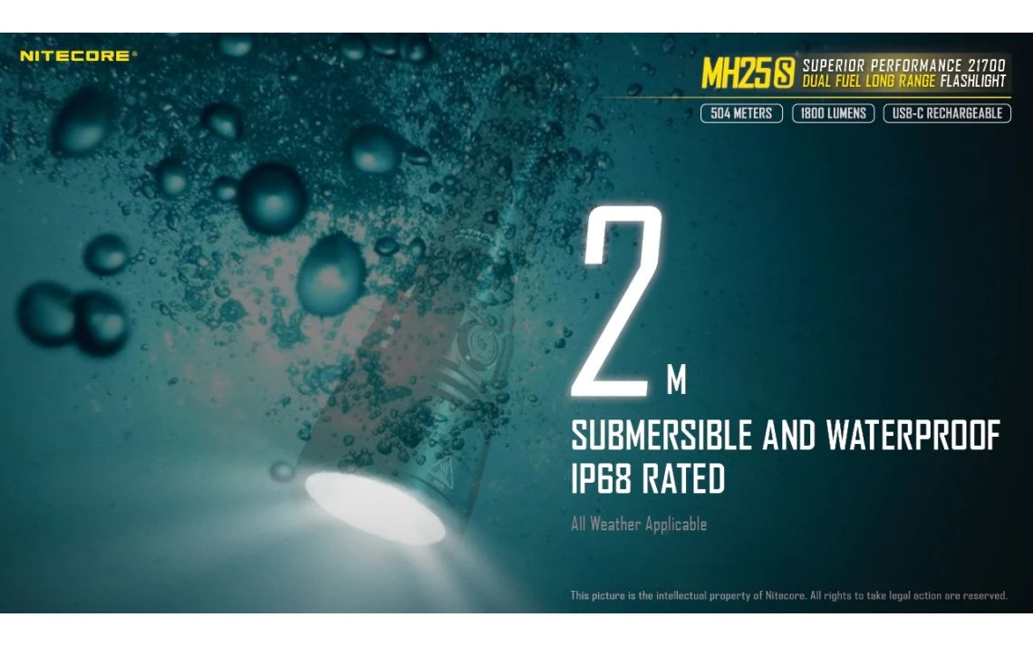 Nitecore MH25S Kit Powerful 1800 Lumen 504m Long Range Tactical Torch 27 Nitecore MH25S Kit Powerful 1800 Lumen 504m Long Range Tactical Torch - Image 25