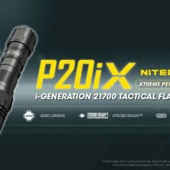 Nitecore P20iX Compact 4000 Lumen 221m USB-C Rechargeable Tactical Floodlight -Nitecore shop nitecore p20ix 4