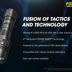 Nitecore P20iX Compact 4000 Lumen 221m USB-C Rechargeable Tactical Floodlight -Nitecore shop nitecore p20ix 6