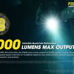 Nitecore P20iX Compact 4000 Lumen 221m USB-C Rechargeable Tactical Floodlight -Nitecore shop nitecore p20ix 7