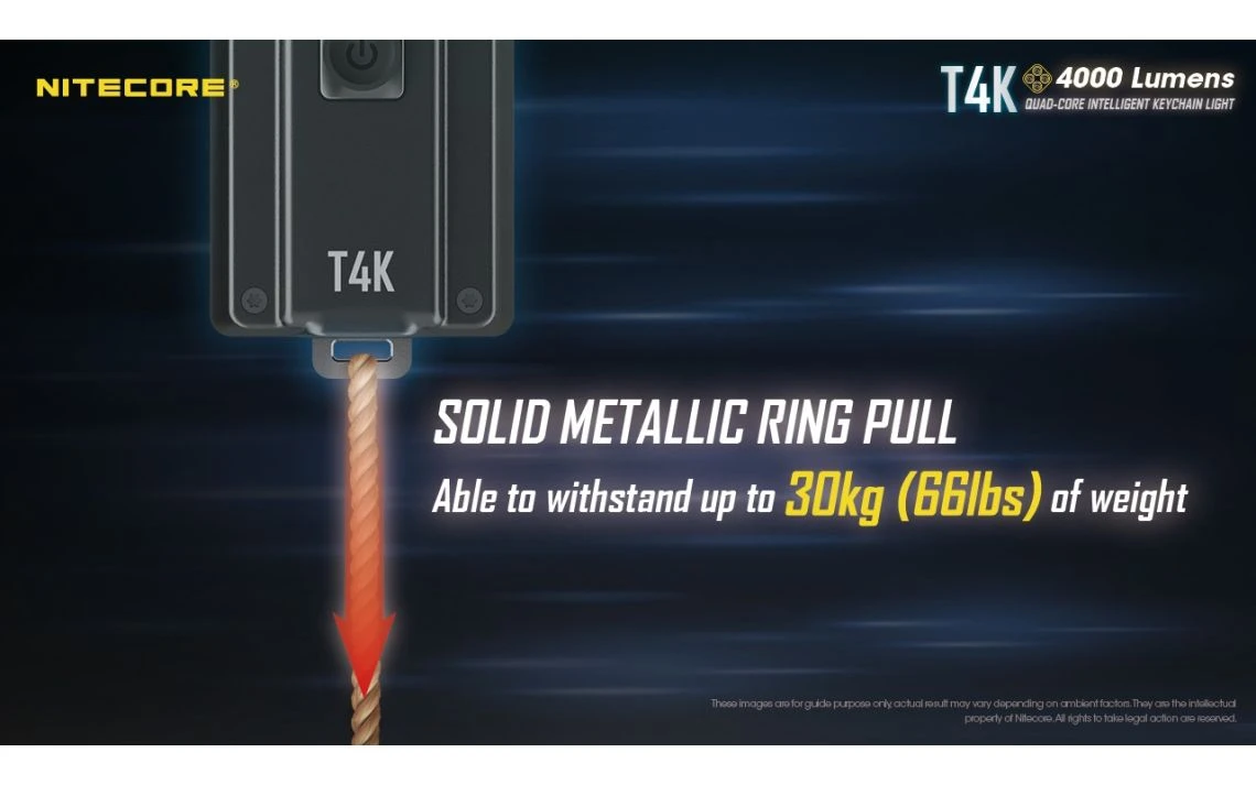 Nitecore T4K Powerful 4000 Lumen USB-C Rechargeable Keychain Light - Image 20
