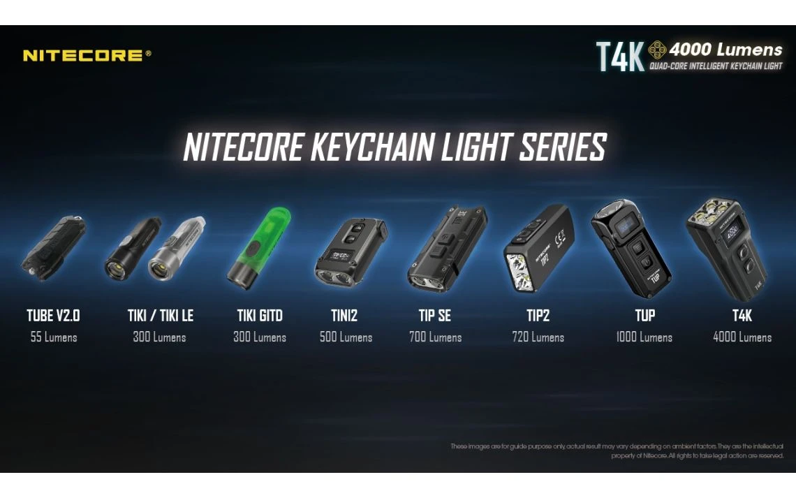 Nitecore T4K Powerful 4000 Lumen USB-C Rechargeable Keychain Light - Image 21