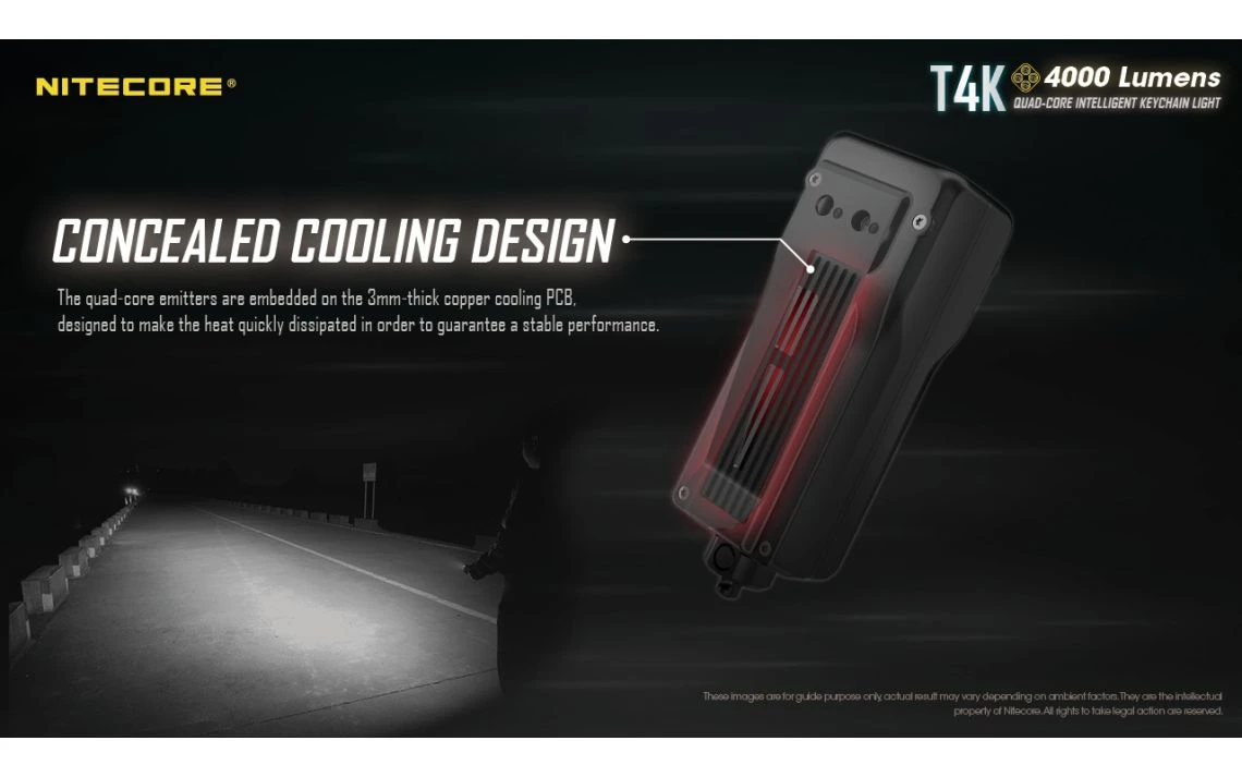 Nitecore T4K Powerful 4000 Lumen USB-C Rechargeable Keychain Light - Image 10