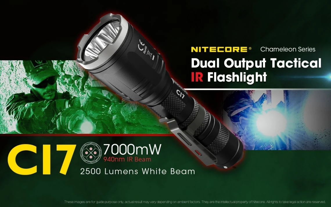 Nitecore CI7 Dual 2500 Lumen White And IR LED Torch - Image 2