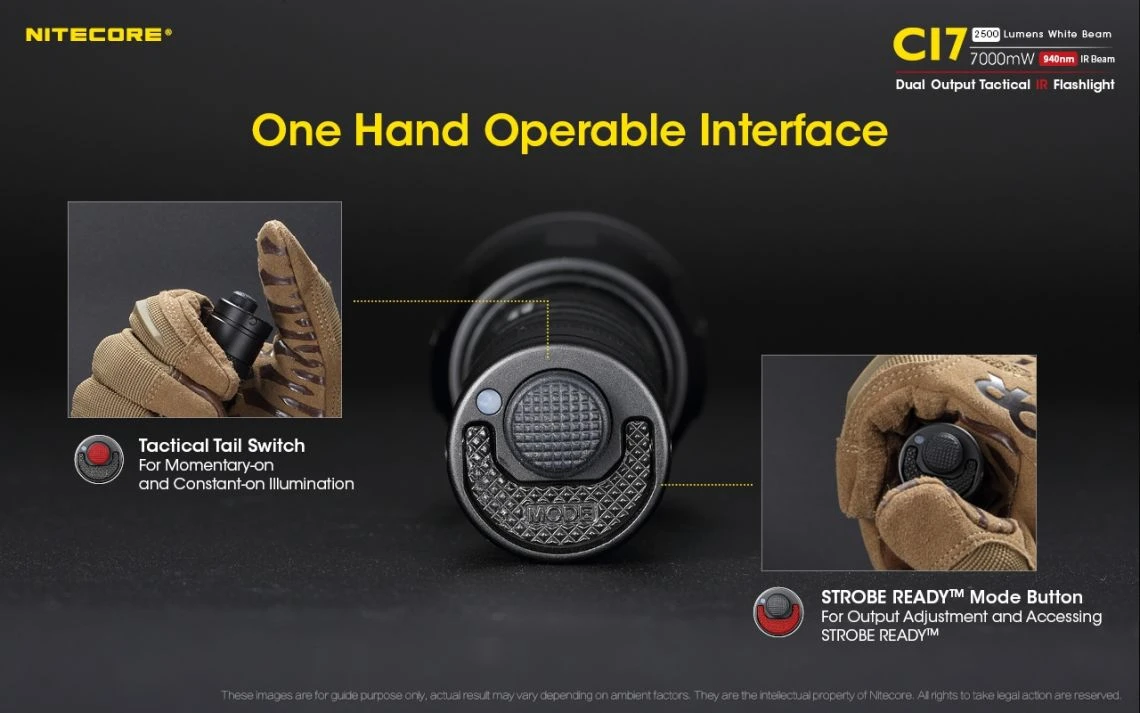 Nitecore CI7 Dual 2500 Lumen White And IR LED Torch - Image 7