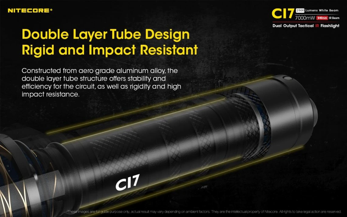 Nitecore CI7 Dual 2500 Lumen White And IR LED Torch - Image 17