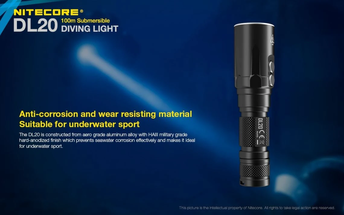Nitecore DL20 Underwater Sport 1000 Lumens LED Dive Torch - Image 11