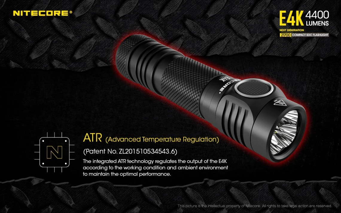 Nitecore E4K Explorer Series 4400 Lumen Compact EDC Torch - Image 16
