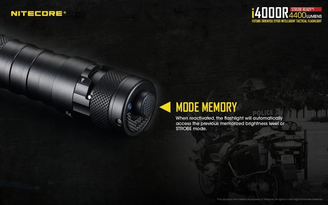 Nitecore I4000R Future Oriented 4400 Lumen Tactical Rechargeable LED Torch - Image 18
