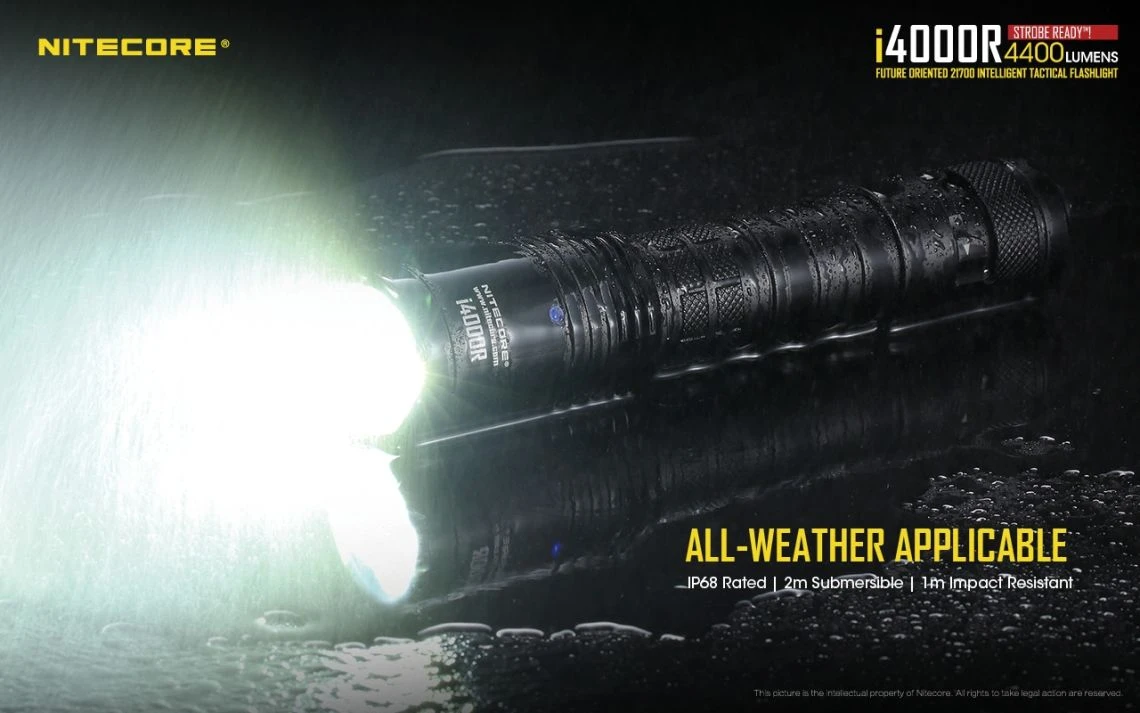 Nitecore I4000R Future Oriented 4400 Lumen Tactical Rechargeable LED Torch - Image 19