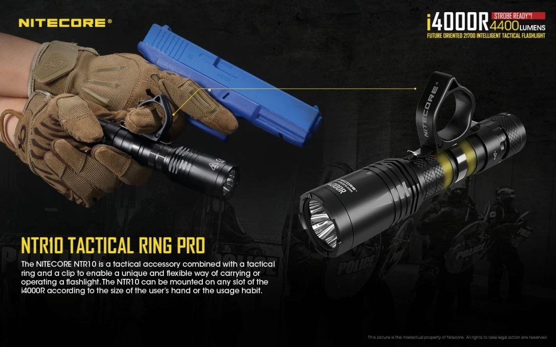 Nitecore I4000R Future Oriented 4400 Lumen Tactical Rechargeable LED Torch - Image 9
