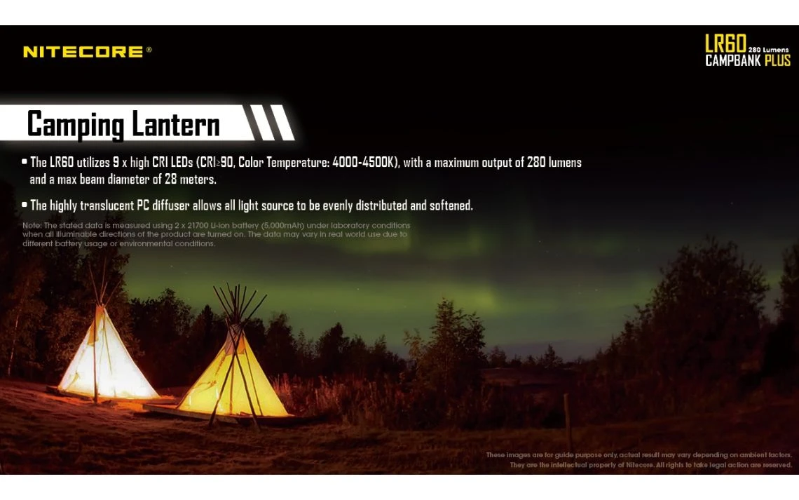 Nitecore LR60 Campbank Plus Rechargeable LED Lantern And Powerbank - Image 11