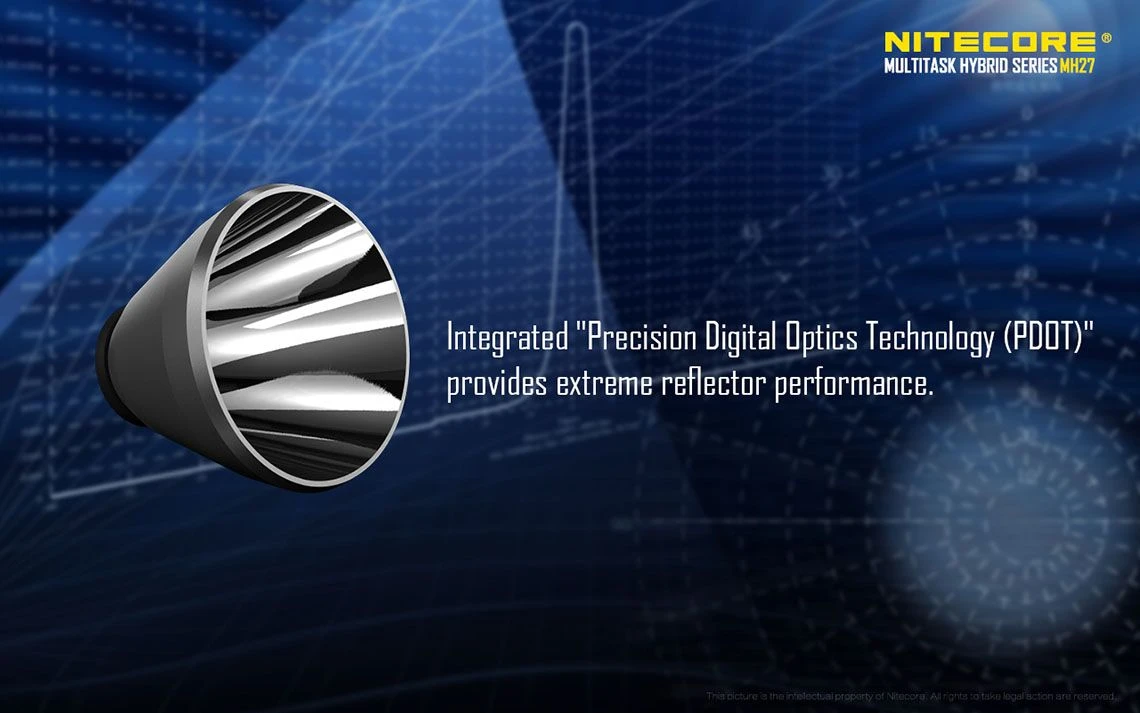 Nitecore MH27 'Tactical Blaze' Rechargeable Multi Colour Tactical LED Torch - Image 12