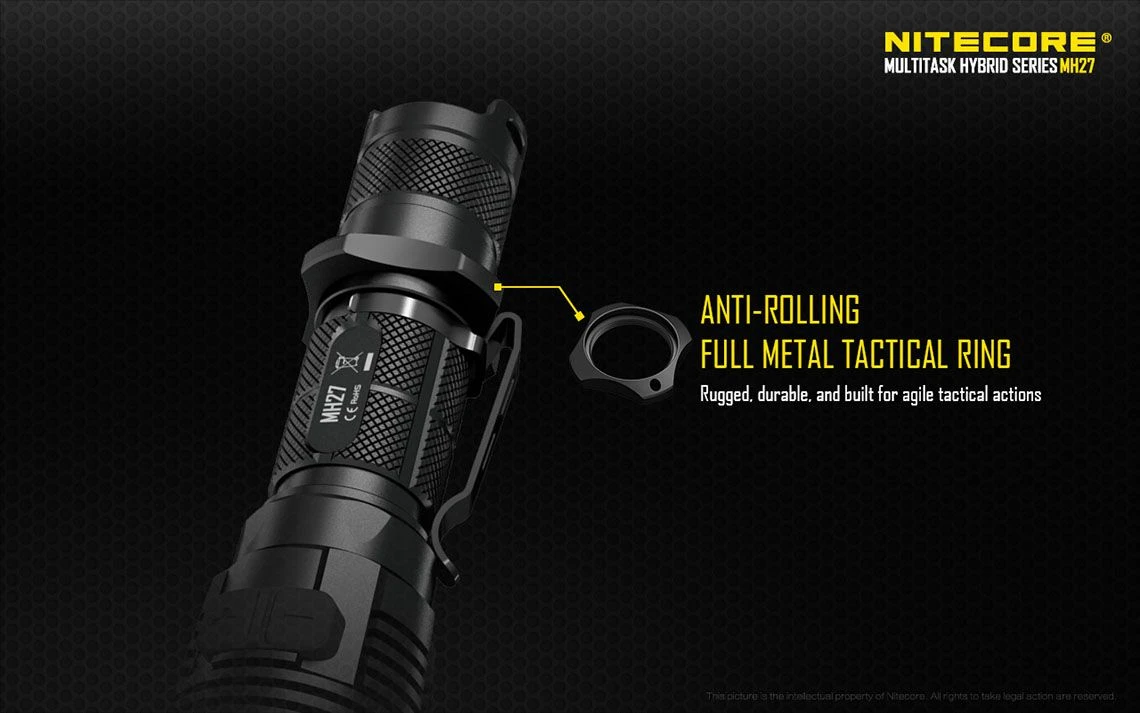 Nitecore MH27 'Tactical Blaze' Rechargeable Multi Colour Tactical LED Torch - Image 10