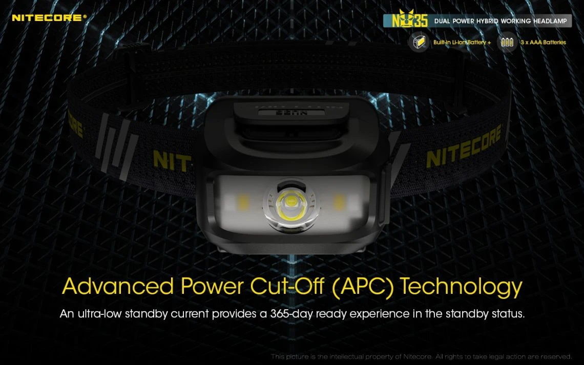 Nitecore NU35 Dual Powered 460 Lumen USB-C Rechargeable Headlamp - Image 20