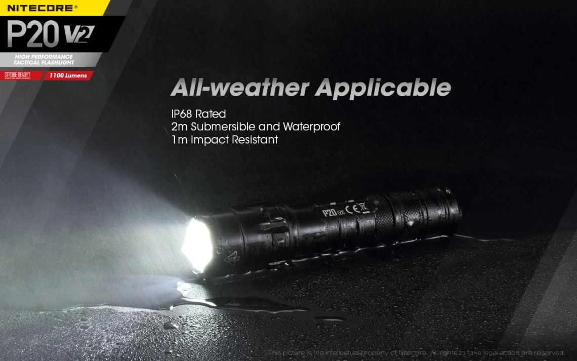 Nitecore P20 V2 Strobe Ready 1100 Lumen Tactical LED Torch - Image 18