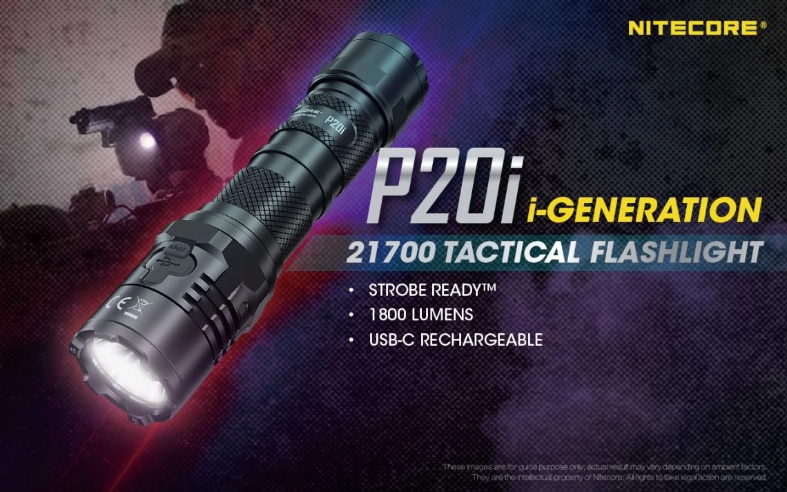 Nitecore P20i Compact USB-C Rechargeable 1800 Lumen Tactical Torch 8 Nitecore P20i Compact USB-C Rechargeable 1800 Lumen Tactical Torch - Image 6