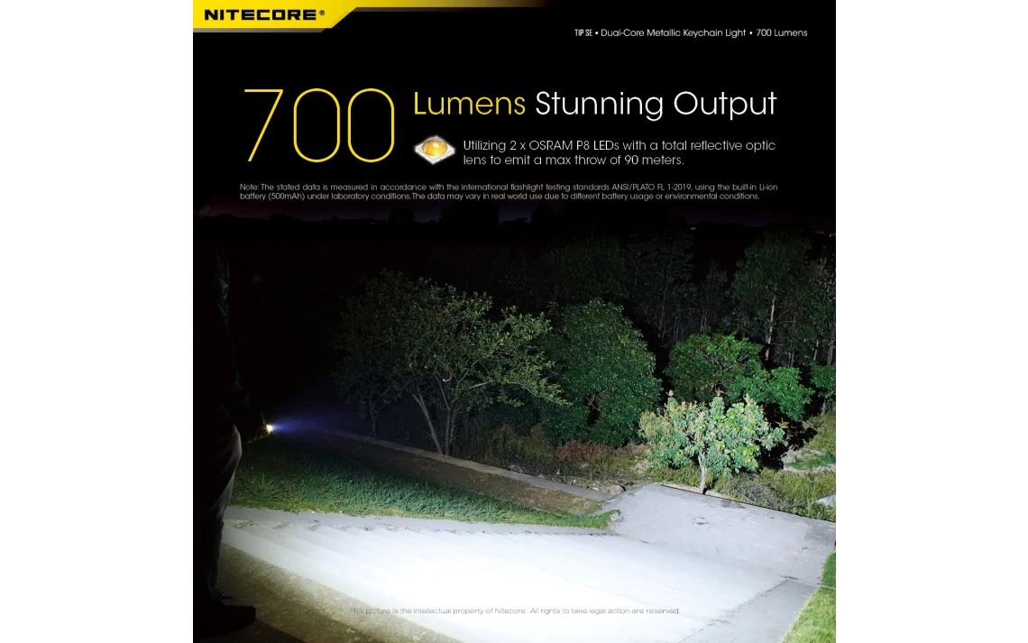 Nitecore TIP SE Compact 700 Lumen USB-C Rechargeable Keychain Light 7 Nitecore TIP SE Compact 700 Lumen USB-C Rechargeable Keychain Light - Image 5