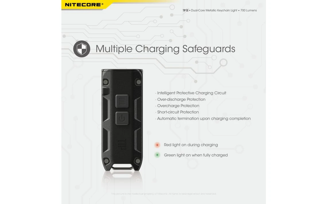 Nitecore TIP SE Compact 700 Lumen USB-C Rechargeable Keychain Light 10 Nitecore TIP SE Compact 700 Lumen USB-C Rechargeable Keychain Light - Image 8