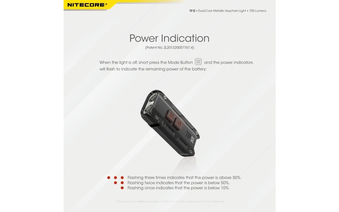 Nitecore TIP SE Compact 700 Lumen USB-C Rechargeable Keychain Light 13 Nitecore TIP SE Compact 700 Lumen USB-C Rechargeable Keychain Light - Image 11