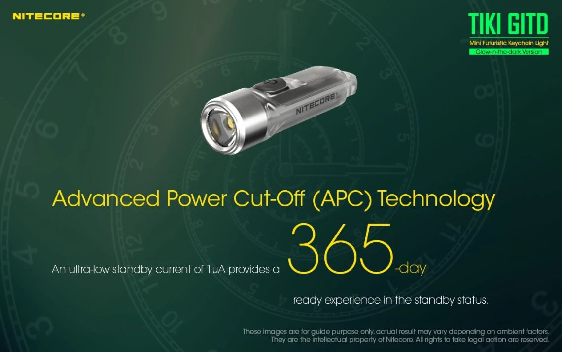 Nitecore TIKI GITD Green Glow In The Dark 300 Lumen Keychain Light - Image 25