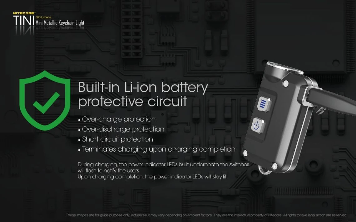 Nitecore Tini Cu 380 Lumen USB Rechargeable Keychain Light - Image 13