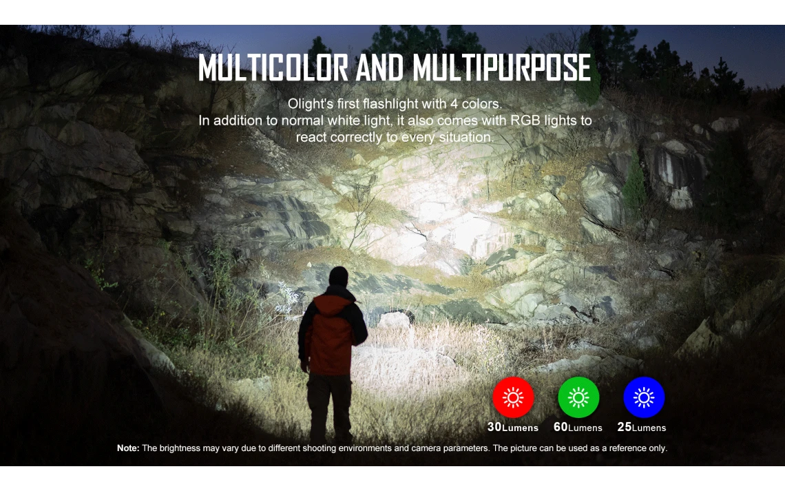 Olight Freyr 1750 Lumen Multi-coloured White & RGB Rechargeable Tactical Torch - Image 8