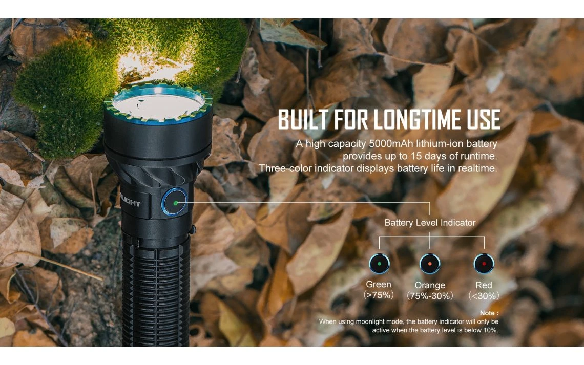 Olight Freyr 1750 Lumen Multi-coloured White & RGB Rechargeable Tactical Torch - Image 9