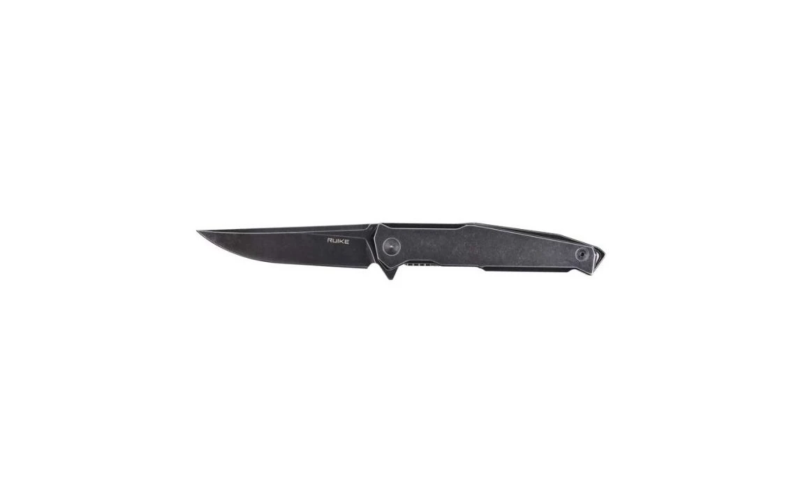 Ruike P108-SB Black Stonewash Flipper Folding Knife