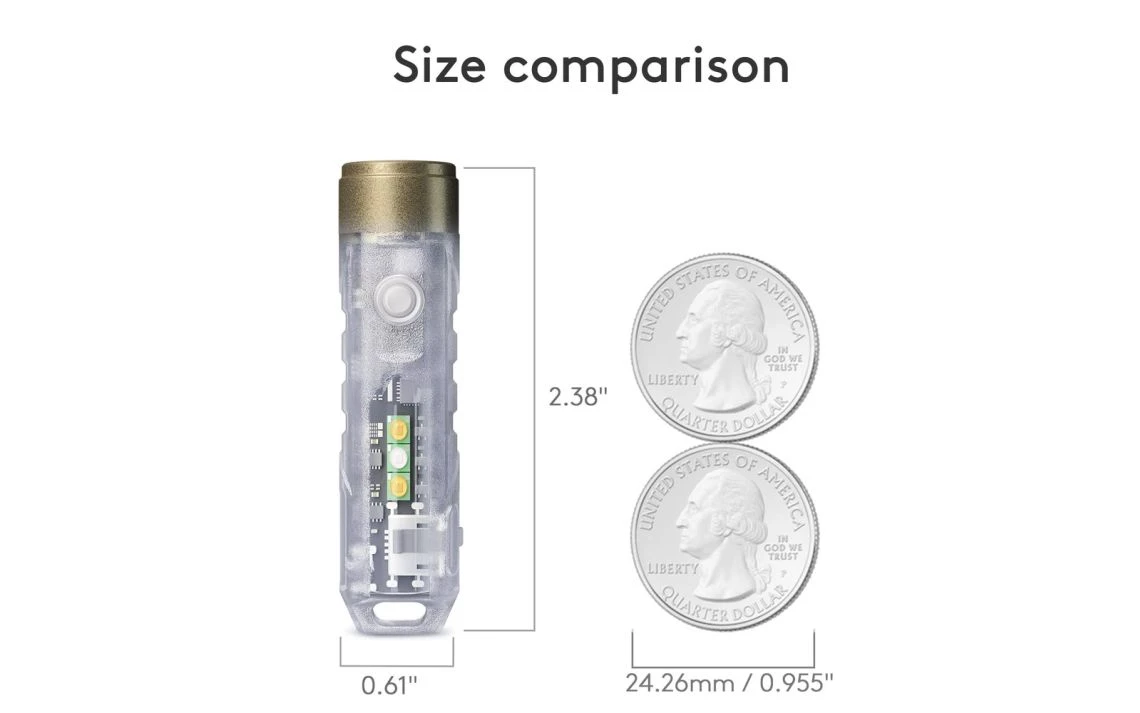 RovyVon Aurora A5x 7075 Version Compact 650 Lumen GITD Rechargeable Keychain Light With UV Option - Image 9