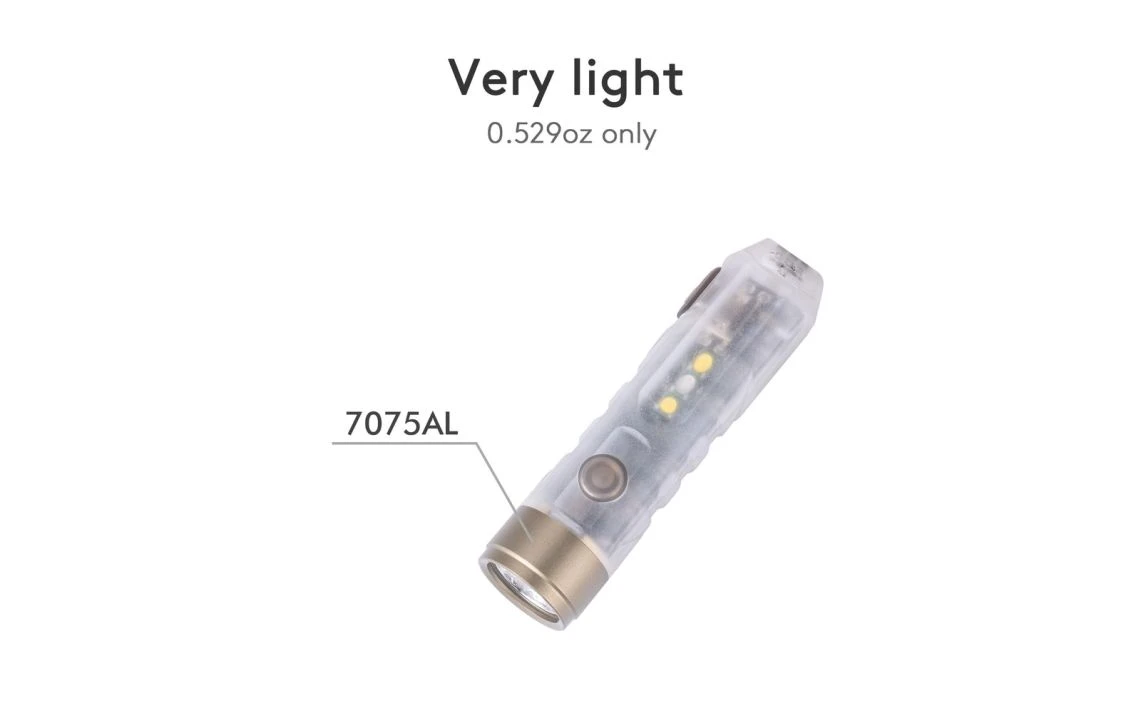 RovyVon Aurora A5x 7075 Version Compact 650 Lumen GITD Rechargeable Keychain Light With UV Option - Image 7