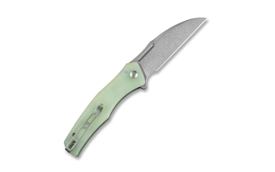 Sencut S21011-3 Watauga Flipper Button Lock Knife Natural G10 Handle 3.48" - Image 2