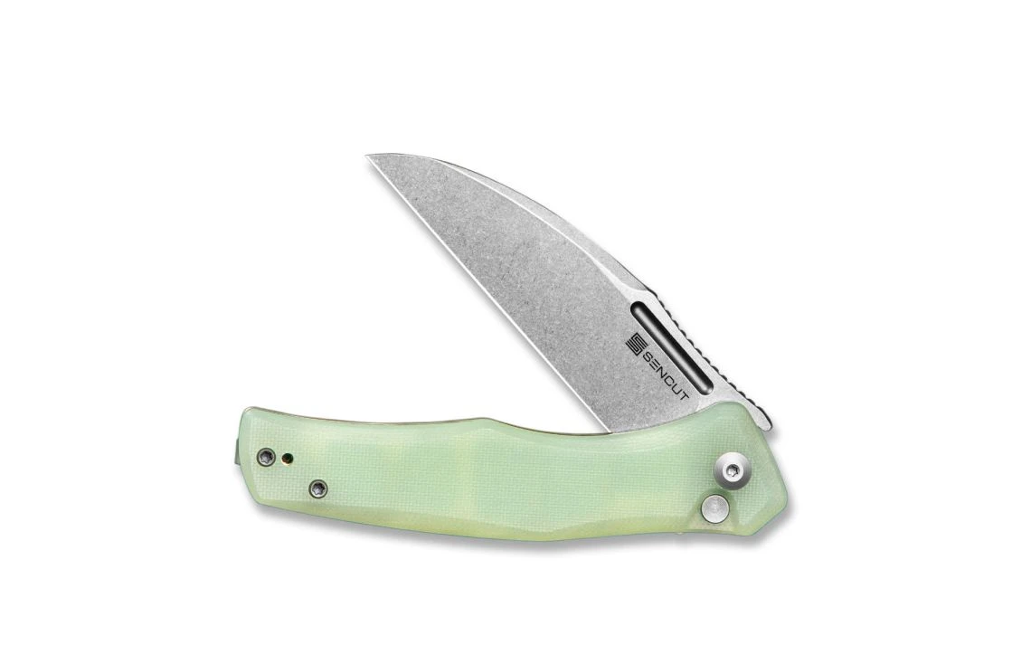 Sencut S21011-3 Watauga Flipper Button Lock Knife Natural G10 Handle 3.48" - Image 5