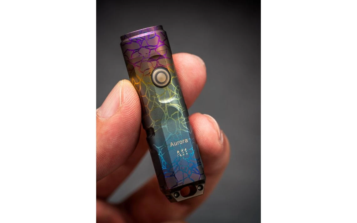 Rovyvon Aurora A11 Super Compact 650 Lumen Colourful Titanium Keychain Light With Optional Tritium Vials - Image 8