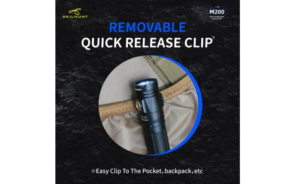 Skilhunt M200 Compact 1100 Lumen Magnetic Rechargeable LED Torch - Image 13