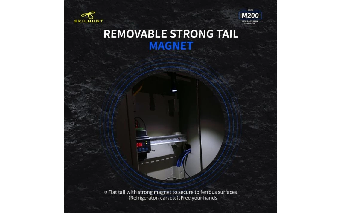 Skilhunt M200 Compact 1100 Lumen Magnetic Rechargeable LED Torch - Image 14