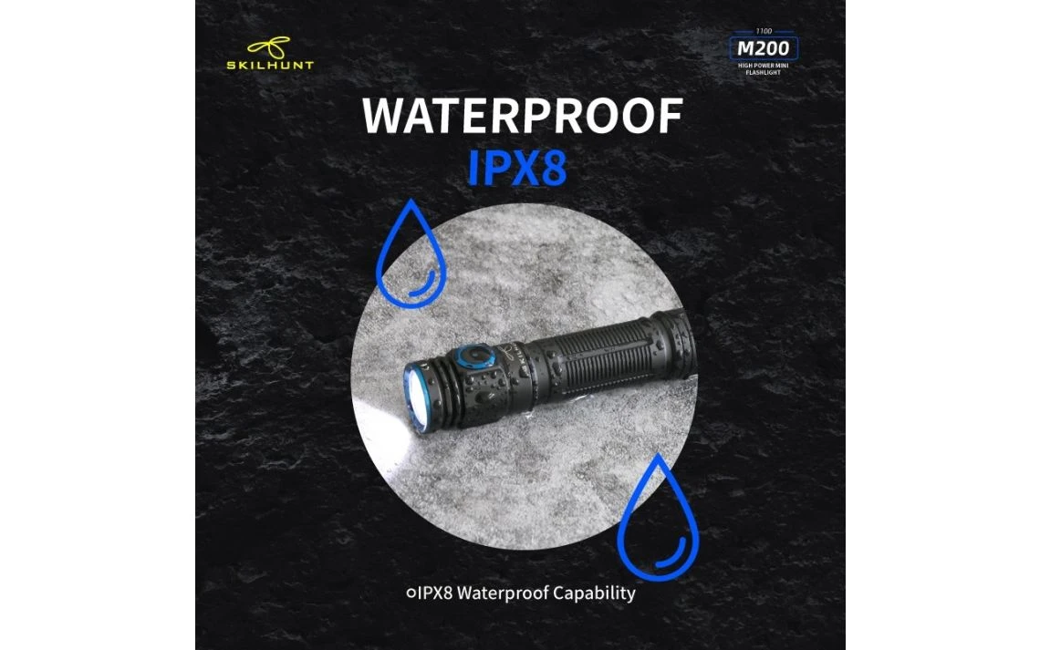 Skilhunt M200 Compact 1100 Lumen Magnetic Rechargeable LED Torch - Image 18