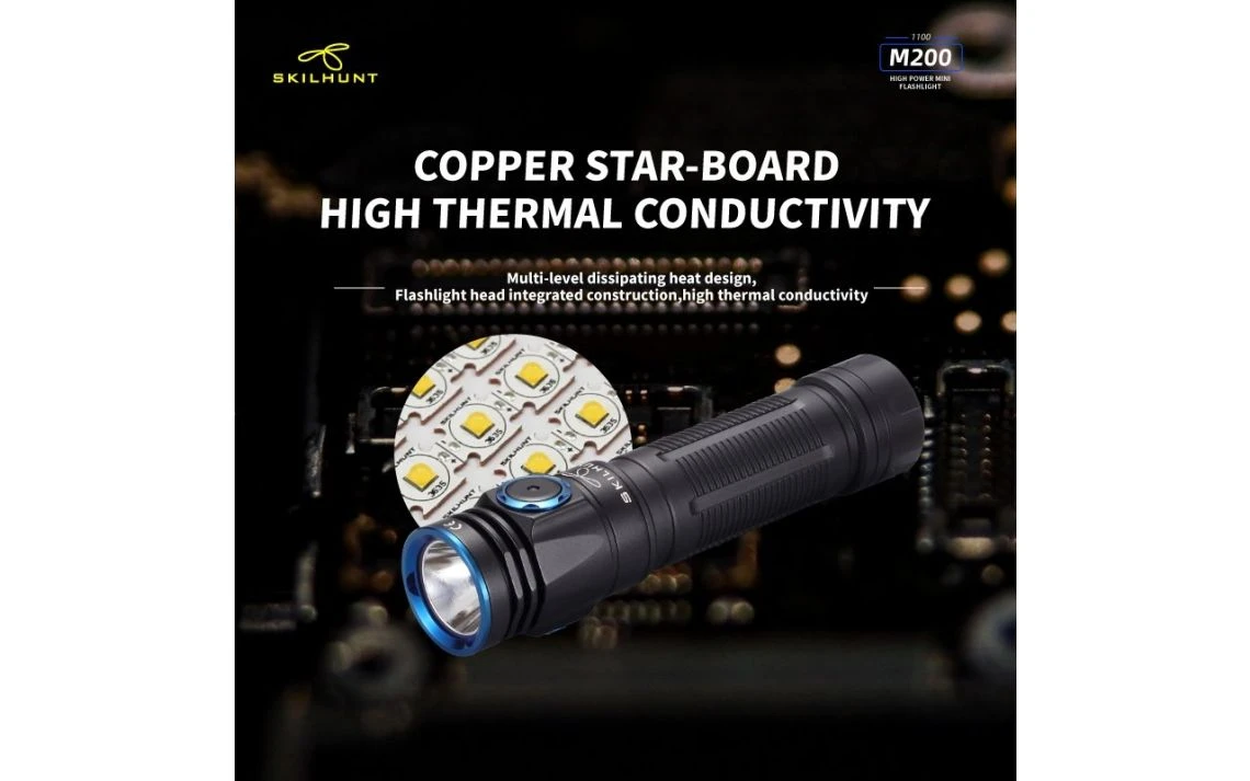 Skilhunt M200 Compact 1100 Lumen Magnetic Rechargeable LED Torch - Image 8