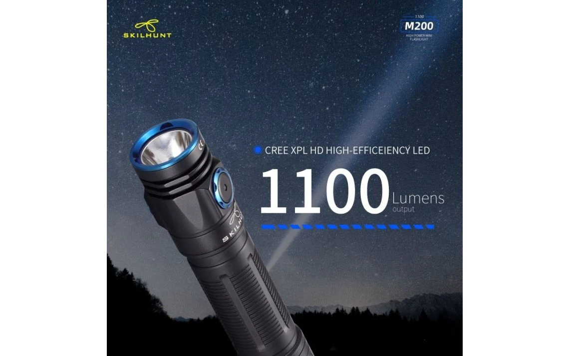 Skilhunt M200 Compact 1100 Lumen Magnetic Rechargeable LED Torch - Image 4