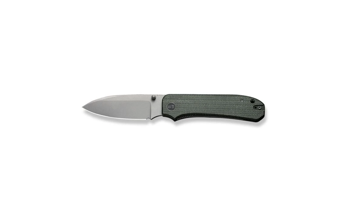 WE Knife WE21045-2 Big Banter Thumb Stud Knife Green Canvas Micarta Handle 3.69" - Image 7